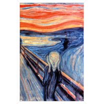 The Scream by Edvard Munch Wall Poster, 22.375" x 34" Framed