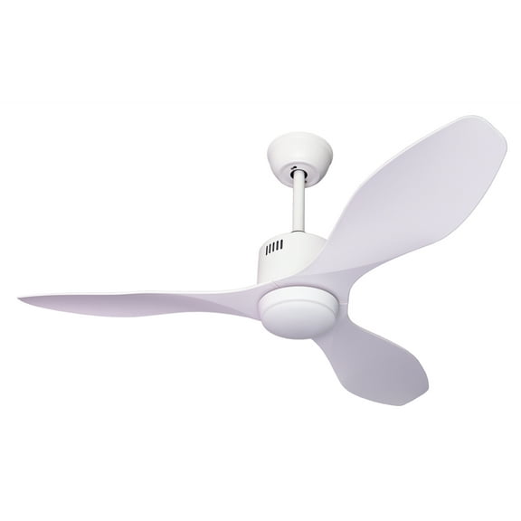 Goozegg 48'' White Ceiling Fan with LED Light Remote Control 3 Blades Reverse