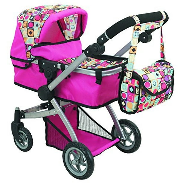 Doll Strollers Pro Deluxe Doll Stroller With Swiveling Wheels Adjustile Handle And Carriage Bag Walmart Com Walmart Com