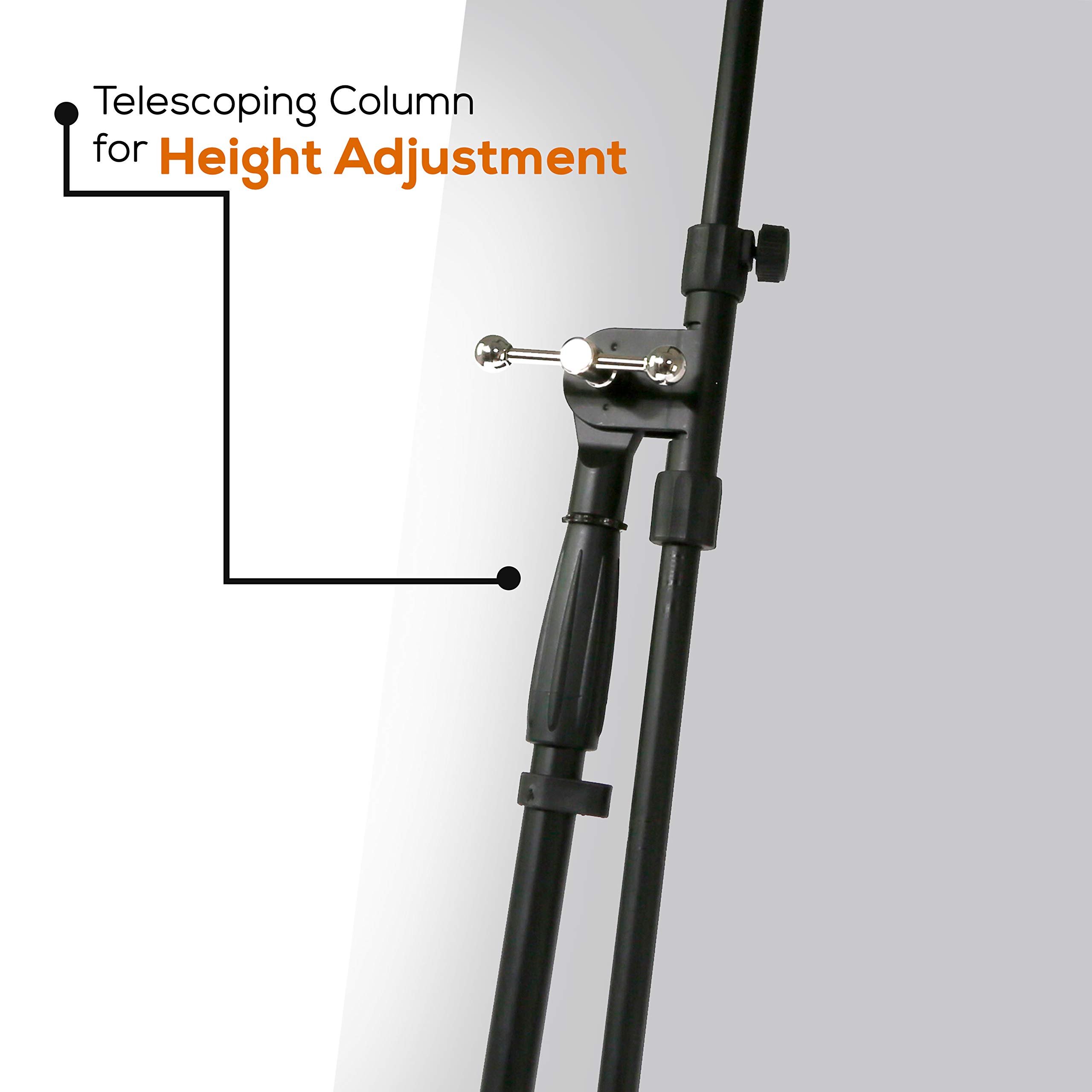 PYLE PMKSPAD1 - Multimedia iPad and Microphone Stand - Adjustable to Fit All iPad Models