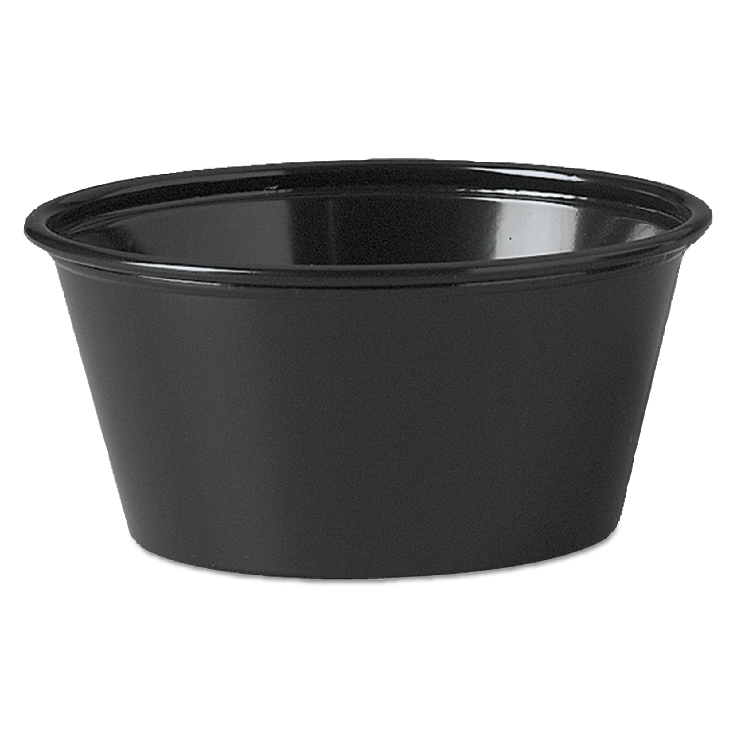 Solo Cup Company Black 3.25 oz. Plastic Souffle Portion Cups, 2500