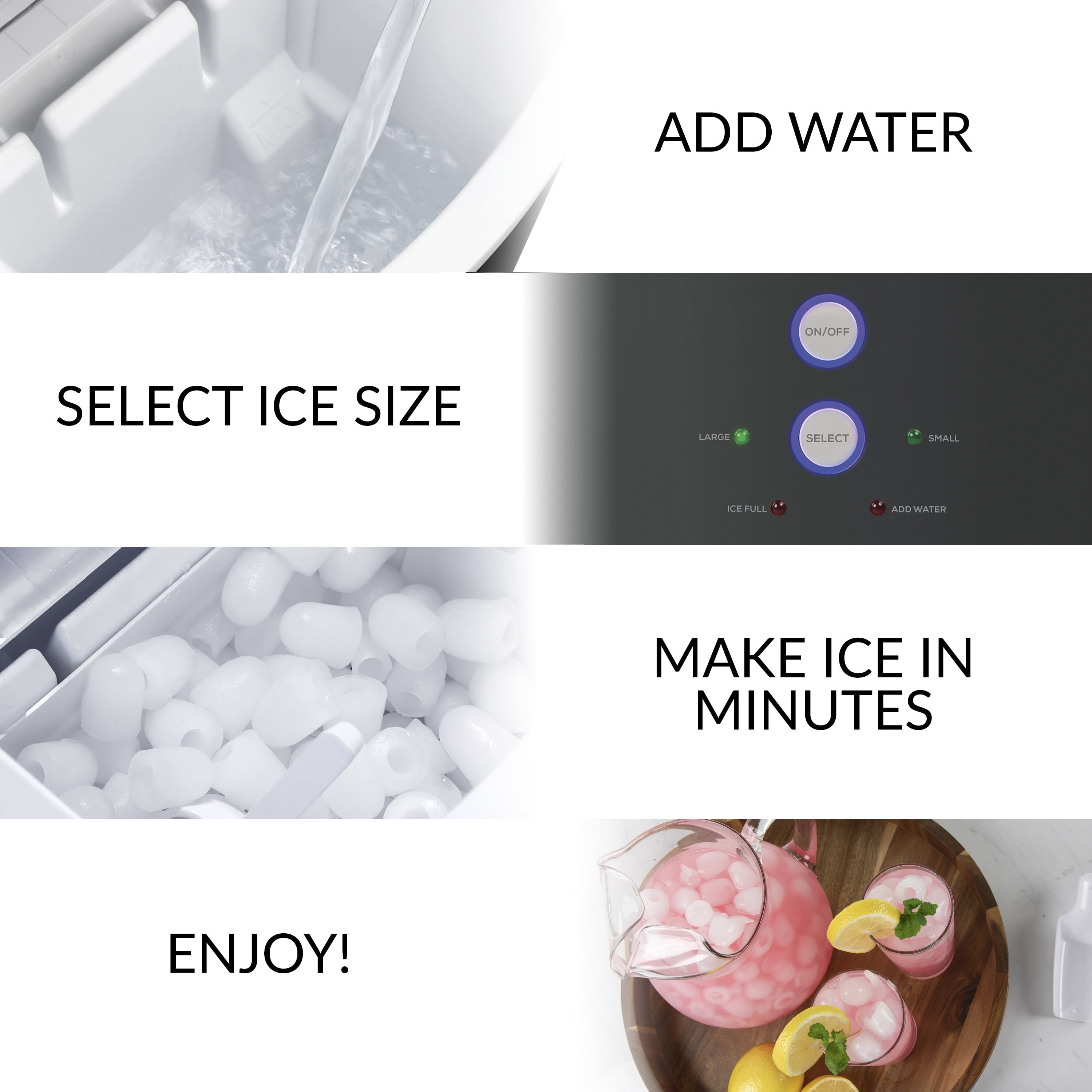 Igloo ICEB33BS Large-Capacity Automatic Portable Electric Countertop Ice Maker Machine