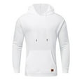thumbnail image 5 of TAIAOJING Men's Pullover Hoodie Autumn And Winter Casual Loose Solid Hooded Sweatshirt Top, 5 of 6