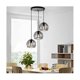 thumbnail image 4 of Lámpara colgante geométrica de metal negro, estilo industrial moderno con cable colgante de altura ajustable para cocina, comedor, sala de estar, fácil instalación con accesorios incluidos, 4 of 5