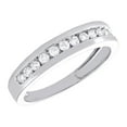 thumbnail image 5 of 10K White Gold Diamond Trio Set Circle Halo Bridal Set + Wedding Band 1.50 Ct., 5 of 7