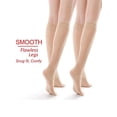thumbnail image 5 of Luxtrada Womens Silk Reflections Sheer Toe Knee High Sheer Toe Pantyhose 4 Pair "Skin", 5 of 5