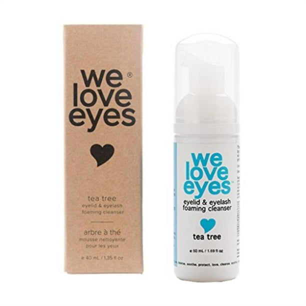 all natural tea tree eyelid foaming cleanser/wash we love eyes blepharitis, demodex, dry eyes