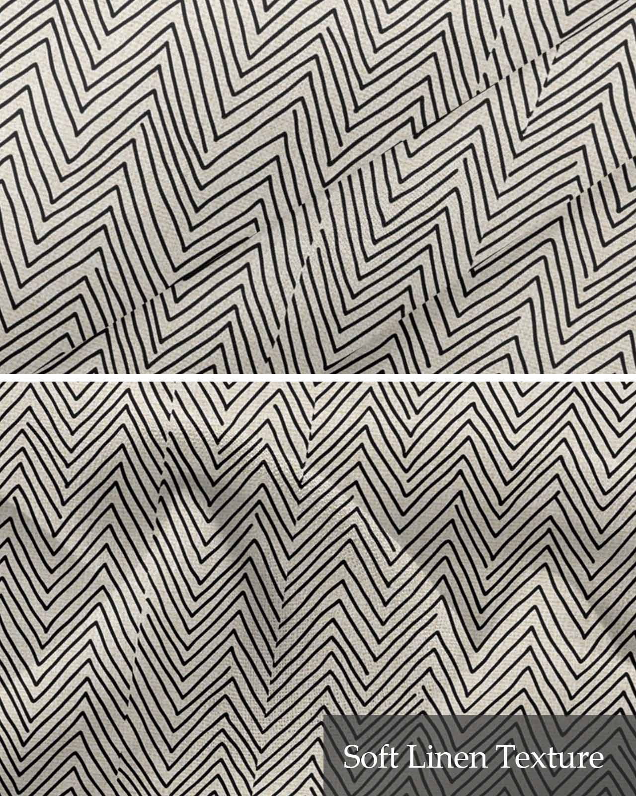 Beige Black Stripe Kitchen Valances for Windows Farmhouse Linen Window Valance Curtain for Living Room Window Treatment Modern Abstract Art Moire Striped Valance Rod Pocket Topper Drape, 42 x 12 Inch