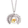 thumbnail image 1 of Flower Map Outline Hong Kong Sunflower Necklace Pendant Locket Jewelry, 1 of 3