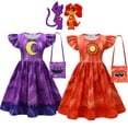 thumbnail image 2 of Smiling Critters Catnap Vestido para niñas pequeñas Ropa para el día del perro y la siesta para gatos Disfraz de cosplay para niños Vestido casual de verano con mangas abullonadas + Bolsa, 2 of 5