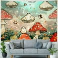 thumbnail image 4 of Orinice Cartoon Mushroom Kids Tapestry,Boys Girls Adults Cabin Decor,Plants Botanical Trippy Boho Wall Tapestries,Cute Hand Drawing Kawaii Wall Hanging,Watercolor Home Wall Decor,Small 5 60x50inch, 4 of 6