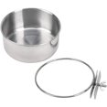 thumbnail image 1 of Conteneur d'Alimentation pour Cage à Oiseaux en Acier Inoxydable 12CM Support de Bassin pour Perroquet 1 Pce, 1 of 5