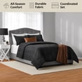 thumbnail image 4 of Mainstays Full/Queen Comforter Set, All-Season, 5-Piece, Black Jacquard Geo, 4 of 12