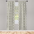 thumbnail image 4 of Ambesonne Floral Window Curtains, Repetitive White Lilacs Art, Each 28" W x 63" L, Pale Lilac Dark Eggshell, 4 of 4