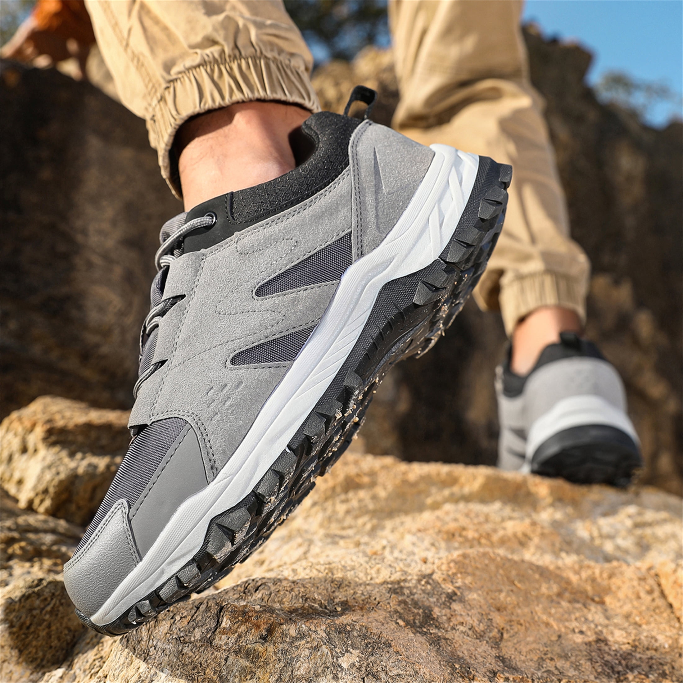 YOURDIARY Womens Mens Hiking Shoes Comfortable Breathable Lightweight Outdoor Sneakers