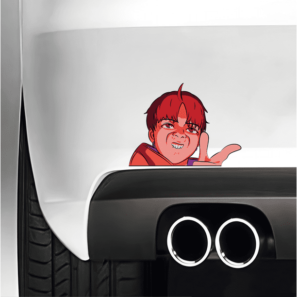 Jiji Funny Face Sticker – Dandadan Anime Vinyl Decal | Laptop