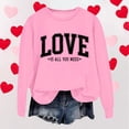 thumbnail image 2 of Women’S Sweatshirt Sweat Shirts Women Long Sleeve Womens Pullover Sweatshirts Pink Sweatshirt for Woman Fall Clothing Womens Clothing, 2 of 3