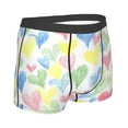 thumbnail image 3 of Disketp Hand Drawn Colored Hearts Men'S Boxer Briefs,Soft And Breathable Cotton Underwear With Comfortflex Waistband, 3 of 9