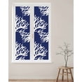 thumbnail image 2 of Window Privacy Film Coral Navy Blue Stained Glass Window Film Decorative Sun Block Window Cover Coastal Ocean Marine Nautical Beach Window Clings Static Adhesive Sticker for Bathroom 29.5"x118", 2 of 7