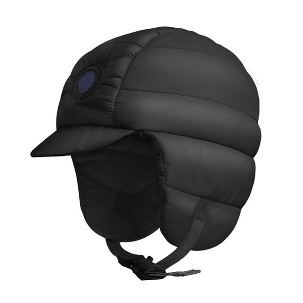 Gorro de esquí cálido de invierno, gorro de plumón con orejeras impermeable y cálido de invierno para caza, camping y motociclismo