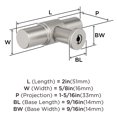 thumbnail image 5 of Amerock Faraday 2 inch (51mm) Length Satin Nickel Cabinet Knob, 5 of 6