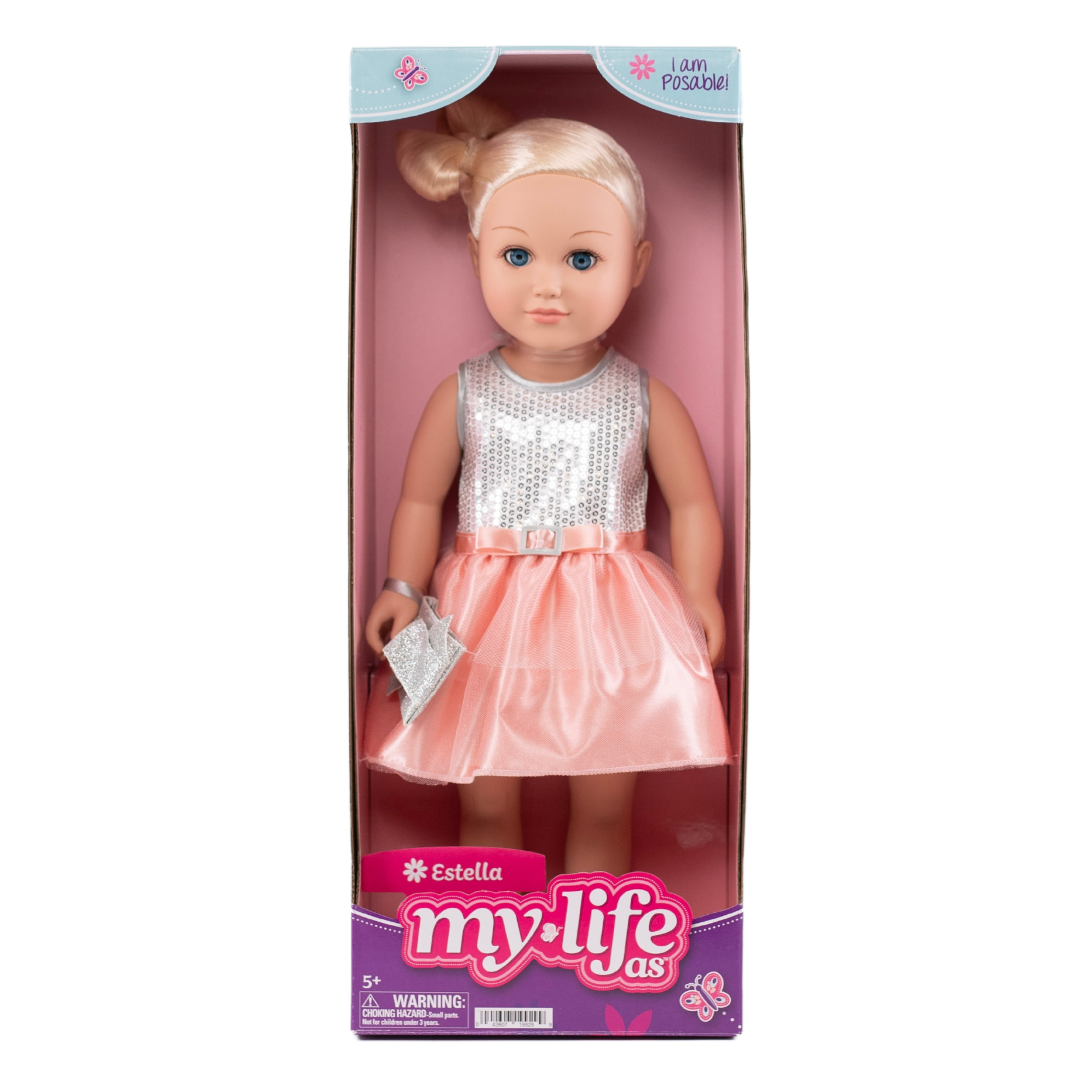 My Life As Estella Posable 18-inch Doll, Blonde Hair, Blue Eyes