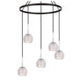 thumbnail image 2 of Woodbridge Lighting Elise 5-Light Mercury Glass Chandelier in Chrome/Bronze, 2 of 5
