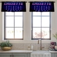 thumbnail image 3 of LALILO Kitchen Curtain Valance Retro Font Alphabet Font Rod Pocket Window Curtain 52"x 18" Set of 2, 3 of 5