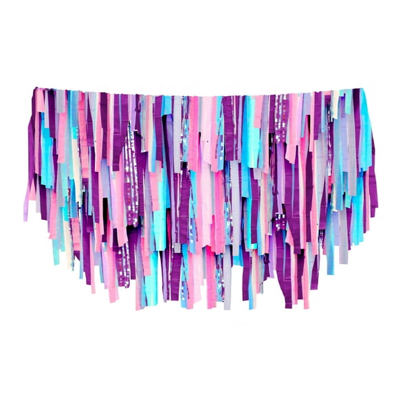 Multicolor Tissue Garland 6' Backdrop 2 Count by Way to Celebrate