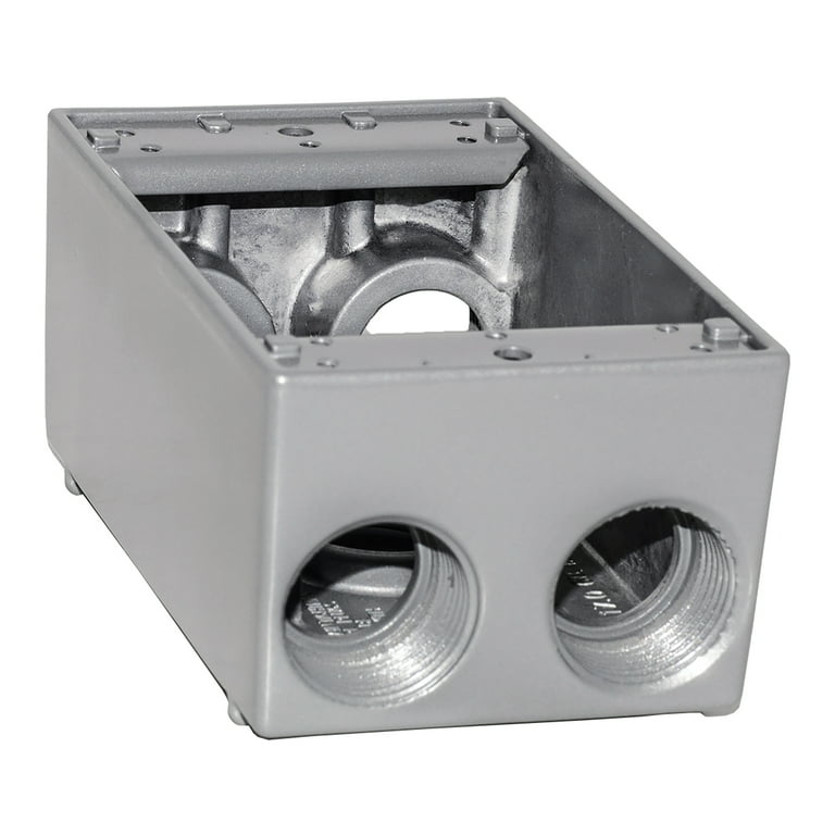 Sigma Engineered Solutions Metallic Gray 2-Outlet Weatherproof