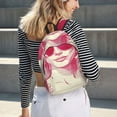 thumbnail image 6 of Honeii Ace Of Diamonds Lady Print Canvas College Laptop Backpack, Durable Rucksack Travel Notebook Bag School Backpack Book Bag for Men Women-Small, 6 of 7