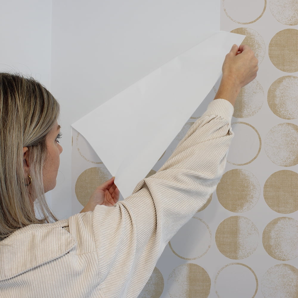 Tempaper Moons Ivory Peel and Stick Wallpaper, 20.5" x 16.5'