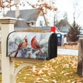 thumbnail image 5 of Winter Cardinal Red Birds Mailbox Cover Magnetic Standard Size 18" X 21" Holly Berry Branches Snow Mailbox Covers Christmas Decor Magnetic Mailbox Covers Post Letter Box Wrap Cover for Outdoor Decor, 5 of 6