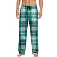 thumbnail image 3 of dazeni Mens Christmas Plaid Pajama Pants Straight Leg Bottoms Pants Elastic Waisted Sleep PJs with Pockets D XXL, 3 of 8