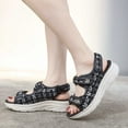 thumbnail image 2 of Mostsola Womens Platform Sandals Fashion Summer Dressy Athletic Shoes Hook and Loop Beach Shoes, 2 of 9