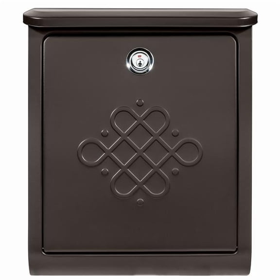 Architectural Mailboxes Bordeaux Locking Wall Mount Mailbox, Bronze, Medium