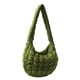 thumbnail image 2 of Bolsa acolchada de algodón Bolsa de hombro a cuadros acolchada de nailon informal para ir de compras (verde) Likrtyny  Para Estrenar, 2 of 9