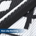 thumbnail image 6 of Volkmi Reversible Geometric Outdoor Rug – Waterproof, UV Resistant Low-Pile Plastic Mat for Patio, Garden, Camping, Easy to Clean, Large 10x14ft, Black/White, USA Specs, 6 of 8