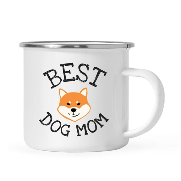 Koyal Wholesale Best Dog Mom Stainless Steel Campfire Mug Shiba Inu, Dog Graphic