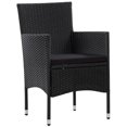 thumbnail image 5 of vidaXL 4 Piece Garden Lounge Set with Cushions Poly Rattan Black, 5 of 5
