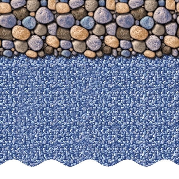SmartLine 12' x 18' Oval Seaside Lagoon Overlap Above Ground Swimming Pool Liner, 54" H, 25 Gauge