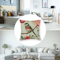 thumbnail image 5 of Acheng Pillow Covers, Outdoor Birds Cushion Covers Decorative Birds Flower Pillowcovers for Home Seasonal Spring Summer Decoration,Set of 2 White(Two Side Print) 24x24in, 5 of 7