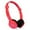 Red, variant on On-Ear Headphones with Microphone, Lightweight Folding Stereo Bass Headphones with 1.5M No-Tangle Cord, Portable Wired Headphones for Smartphone Tablet Computer MP3 / 4, Red