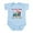 Sky Blue, variant on CafePress - First Birthday Bear Train Infant Bodysuit - Baby Light Bodysuit, Size Newborn - 24 Months