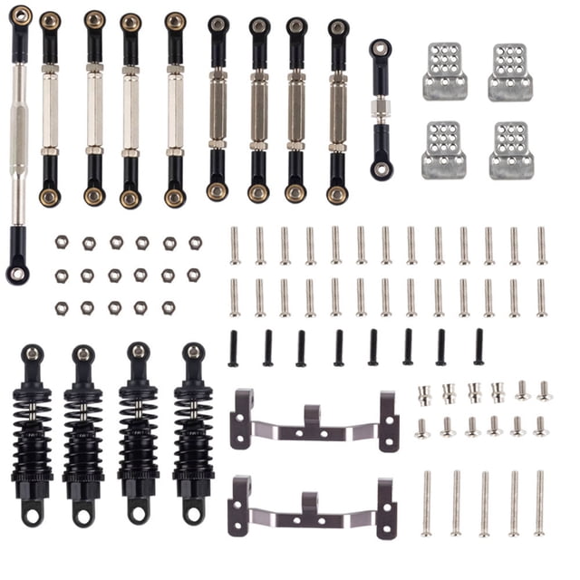 Bewildely Amortiguador RC portátil, modelo de equipo de vehículo de control remoto, piezas de repuesto de coche sobre orugas, Kit de actualización de Kits de construcción modelo Negro Bewildely FN001318-04