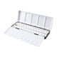 thumbnail image 2 of Paleta de acuarela Caja de hierro Vacía Paleta ligera Plegable Caja de paleta para 26 medias sartenes, 2 of 9