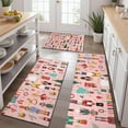 thumbnail image 2 of Pink Christmas Nutcracker Pattern Kitchen Rugs Sets Of 3,Kitchen Runner Rugs Non Skid Washable,Decorative Kitchen Floor Mats for Kitchen,Sink,Laundry,17"x30"+ 17"x47" + 17"x59", 2 of 6