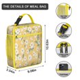 thumbnail image 2 of Lunchbox Tote with Daisy Flower Pattern, Reusable and Insulated for Women Men Students and School Use, 2 of 6