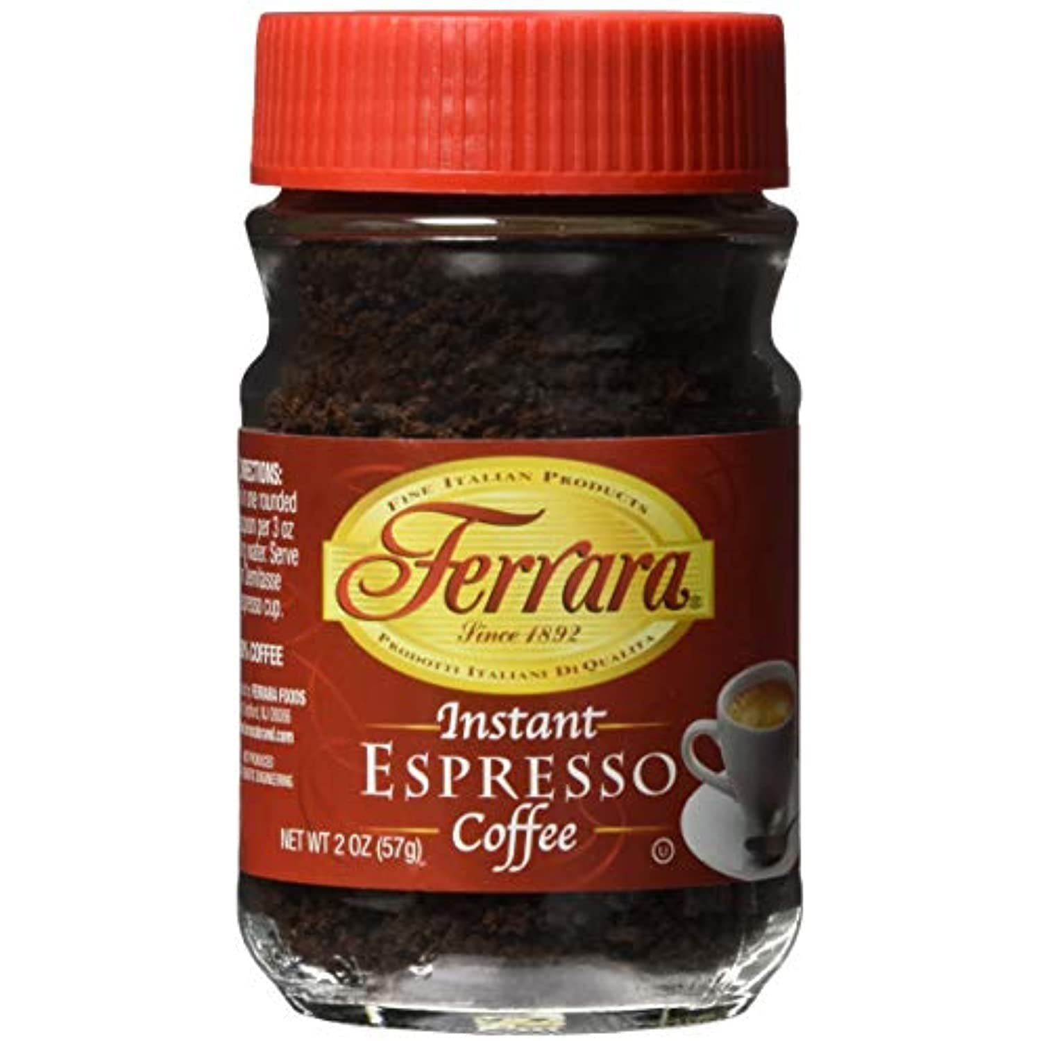 Ferrara Instant Espresso Coffee, 2 Oz (Pack Of 12), Espresso, 24 Fl Oz