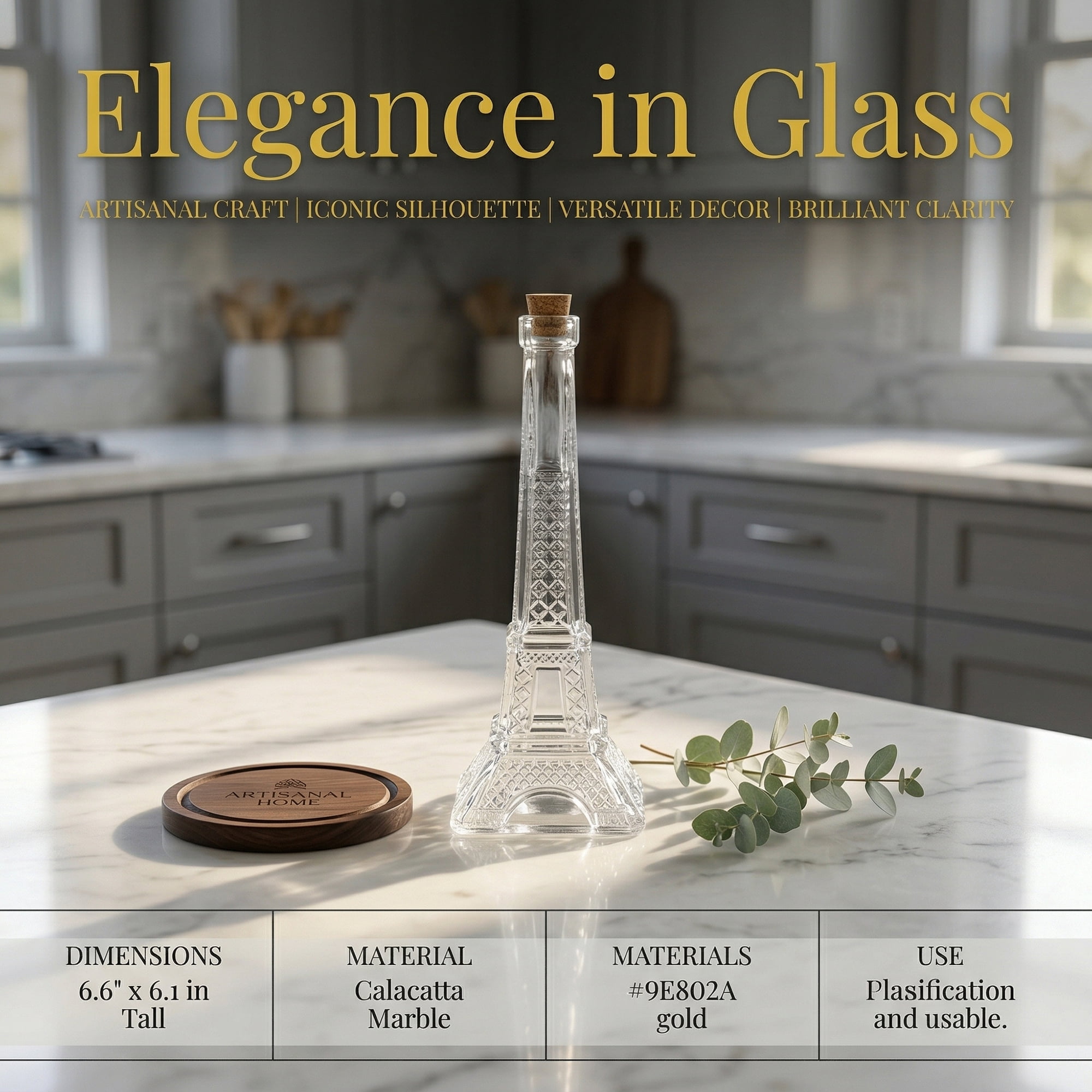 Unique Bargains 2pcs Decorative Simple Glass Jars with Cork Stoppers Small Tower 3.1"x3.1"x6.1"